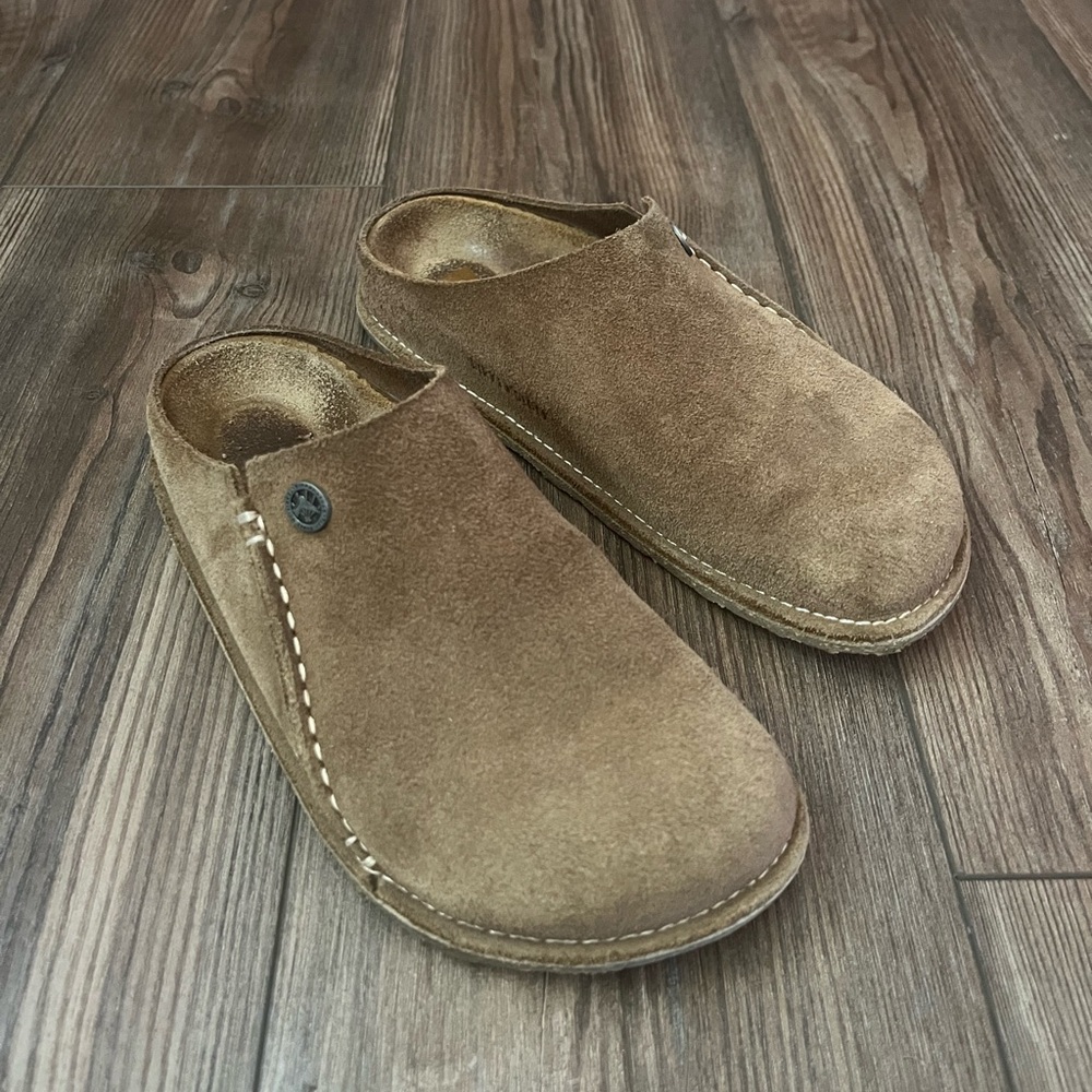 Birkenstock Zermatt Premium in Taupe Suede Leather